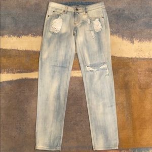 Rigid Denim Low Rise Baggy Jean